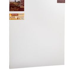 MASTERPIECE Z1MM-3096 Monet Pro 1.5" Deep Monterey 10.5 oz Cotton Medium Texture Stretched Canvas 30" x 96" White