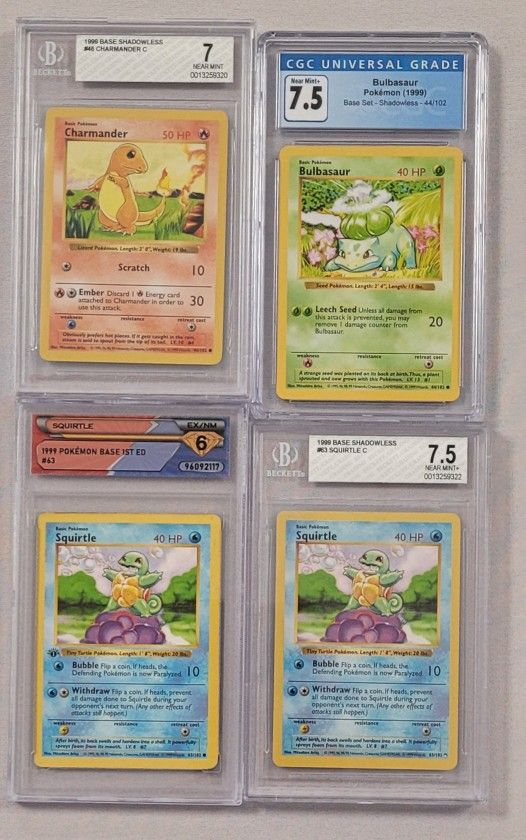 Pokemon Shadowless Graded Lot 1st edition wotc vintage BGS DSG CGC