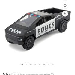 Anmyjuly 1/32 Scale Pickup Truck Police Car Model, Zinc Alloy Die-Cast Pull Back Vehicles, Toys for 3+Years