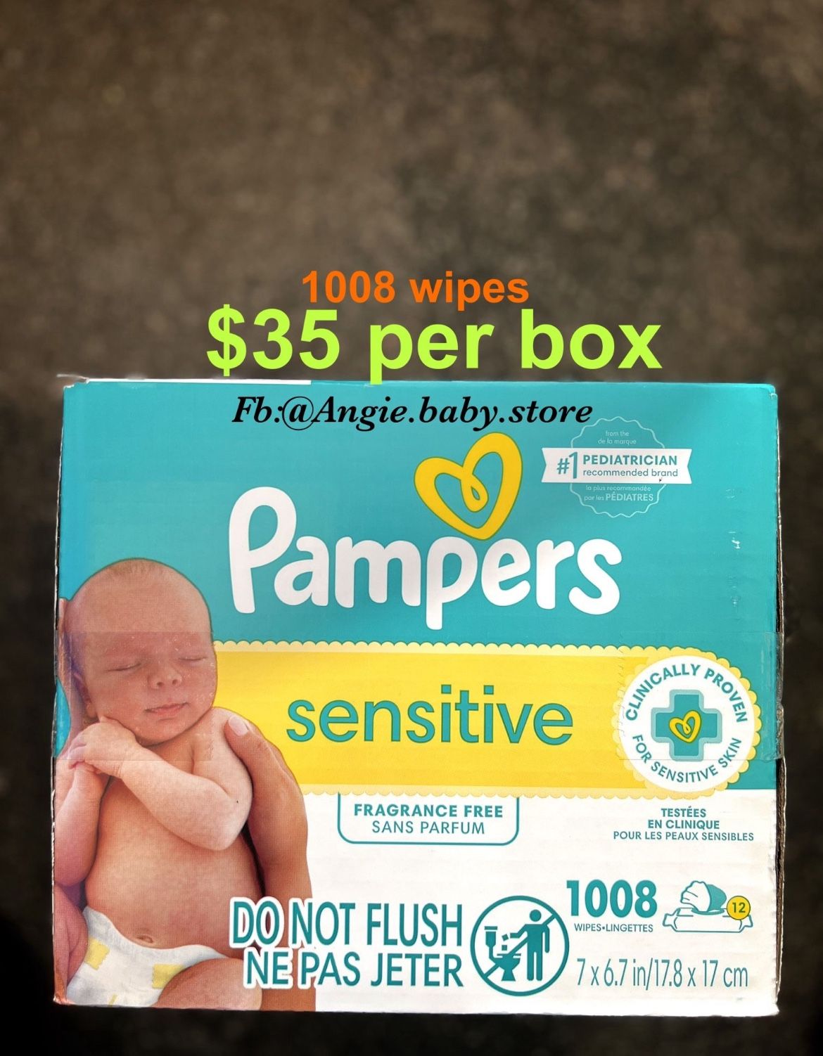 Pampers Sensitive Wipes 1008