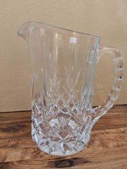 Etched Glass Pitcher