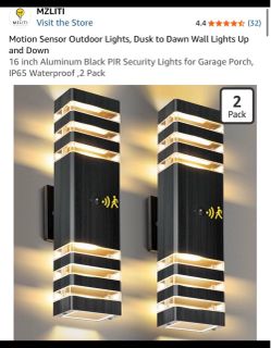 Motion Sensor Outdoor Lights, Dusk to Dawn brand new in box