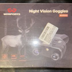 Night Vision Binoculars/Goggles - 1300FT, 4K, 8x Zoom, Rechargable
