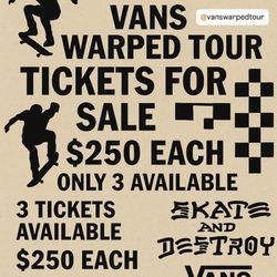 Vans Warped Tour Tickets Long Beach 