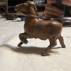 Metal Horse Salt Or Pepper Shaker Cork In Bottom