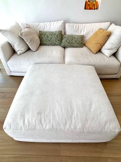 Large Living Spaces Decorative Ottoman / Pouf - Excellent Condition