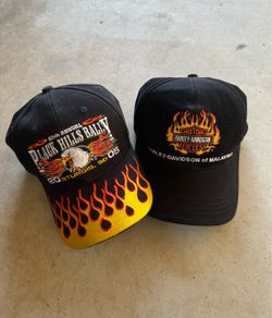 Vintage Harley Davidson Flame Caps - Adjustable