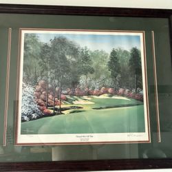 Two Vintage Signed Golf lithographs