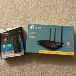 Arris Surfboard SB6141 Modem And Tp-Link Tl-WR940N Router