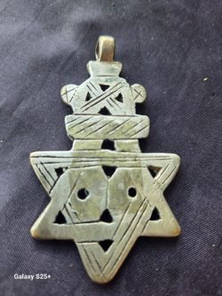 large Star of David steel pendant