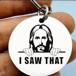 God Jesus Lord Cross Stainless Steel Keychain 
