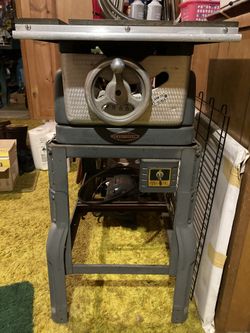 Sears And Roebuck Craftsman Table Saw On Wheels, Used A Few Times, EC