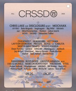 CRSSD ticket for sale