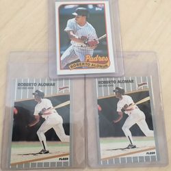 Baseball Cards 1989 Fleer And Topps Roberto Alomar Rookies