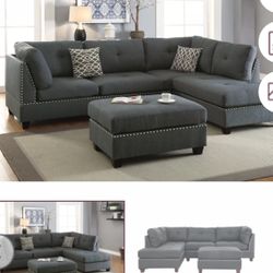 Sectional With Ottoman 106X76”