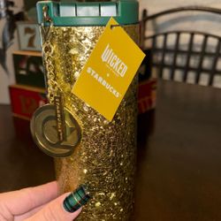 Wicked Gold Crackle Stainless Steel Tumblr