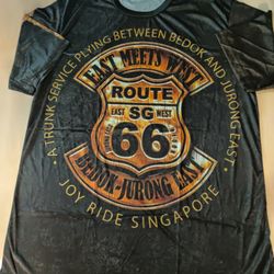 Black Stretch Nylon Tee, 3XL