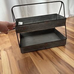 Farmhouse Serving Tray / Toiletry  Bathroom Organizer Rustic Style