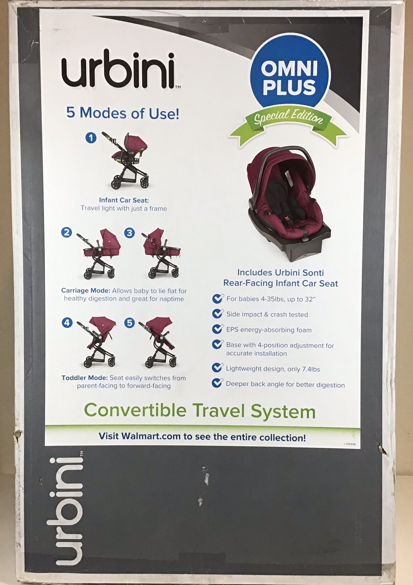 Urbini stroller cheap carriage mode