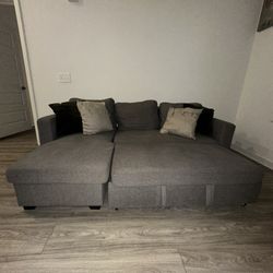 Gray Modern Fabric Sectional 