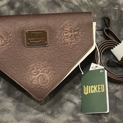 Loungefly WICKED Elphaba’s GRIMMERIE Spellbook Dual-Sided Crossbody Bag (NWT)