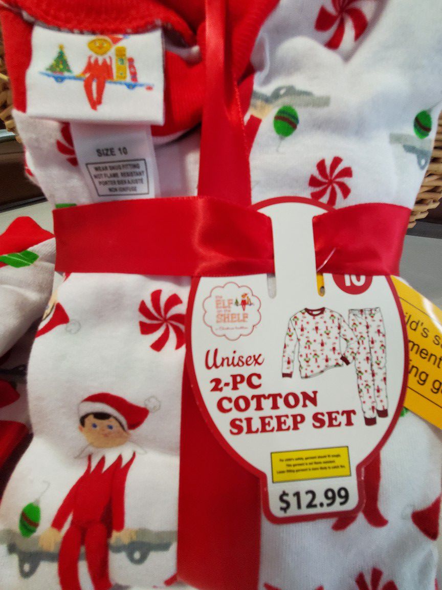 New Christmas Elf On A Shelf 2 pc Pajama Set