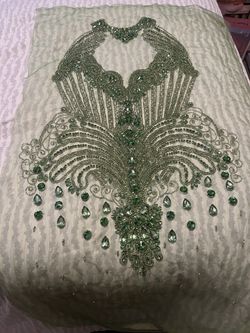 Green Rhinestone Bodice