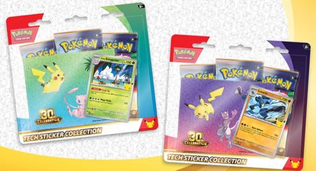 Pokemon TCG 30th Celebration Tech Sticker Collection Set of 2