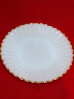 Vintage Milk Glass Serving Platter
