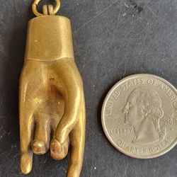 solid brass hand pendant necklace 