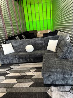 grey sectional sofa couch (DELIVERY AVAILABLE)