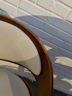 Mid-Century Modern Wood Frame Lounge Chair