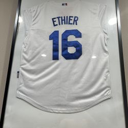 Andre Ethier Autographed Jersey with Frame!!