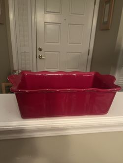 Princess House Pavilion Berry Red Meatloaf Baker Dish