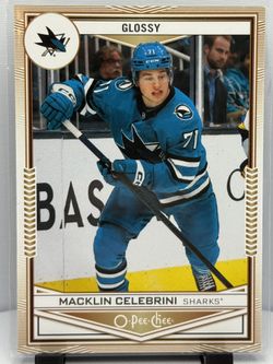 2024-25 Upper Deck O-Pee-Chee Glossy OPC-34 Macklin Celebrini San Jose Sharks