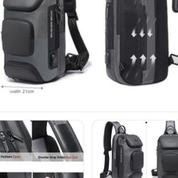 Sling Backpack Sling Bag Crossbody Backpack Shoulder Casual Daypack Rucksack for Men

