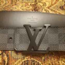 Louis Vuitton Damier Graphite Initials Belt Size 100 CM Louis