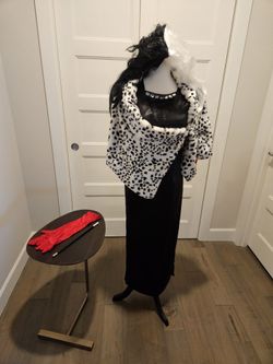 Official Disney Cruella Deville Halloween Costume- Size Small