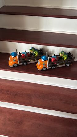 Dino Transporter Toy Trucks Set of 2
