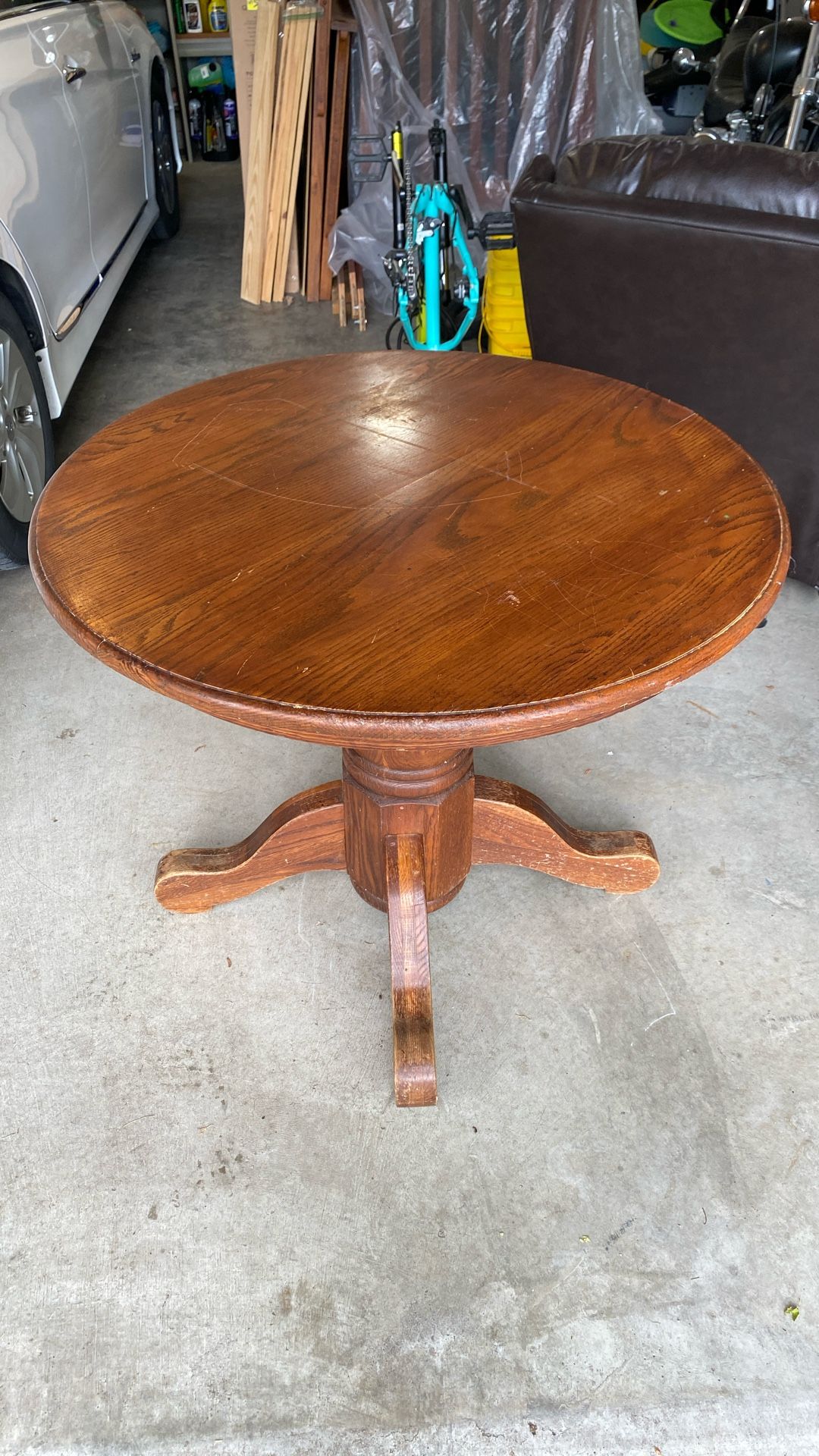 Solid Oak Table Needs Refinishing