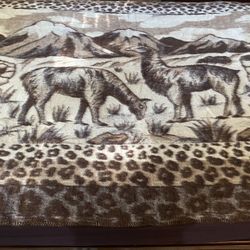 Llama 100% Wool Alpaca New Blanket