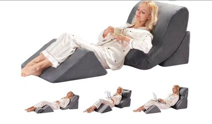 (4) Gray~Axelrod Orthopedic Bed Wedge Pillow Set, Post Surgery Foam for Back, Neck and...Soft, breathable comfort that’s built for real life!