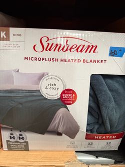 Sunbeam King Microplush Heated Blanket