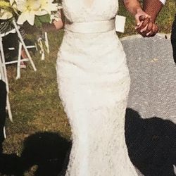 Beautiful Beaded Lace Wedding Dress