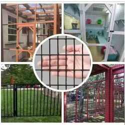 3 ft. x 50 ft. Black PVC Coated Welded Wire Fence with Mesh Size 1/2 in.