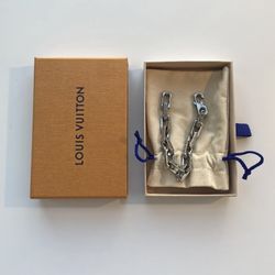 Louis Vuitton Monogram Chain Bracelet Silver New In Box L