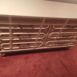 White Dresser And  Desk