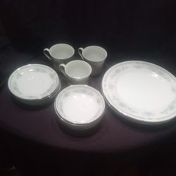 Fine Porcelain China Christine.  17 Pieces Total