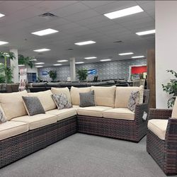 Outdoor Furniture Set 3 Piece Sectional Couch. Chair Sold Separately 🌟No Needed Credit Check 💛 $39 Down Payment with Financing