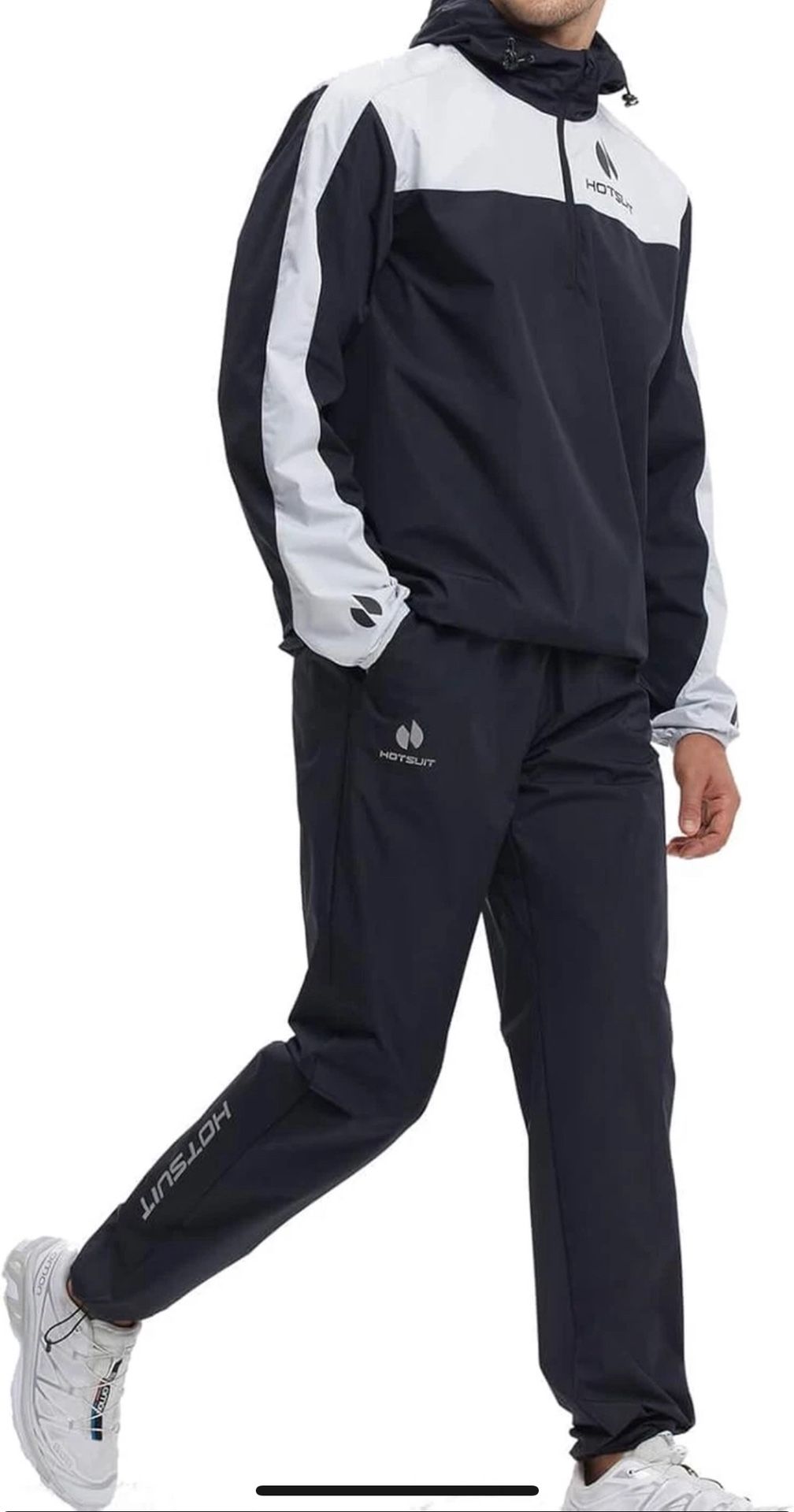 HOTSUIT Sauna/Sweat Suit Anti Rip Gym Boxing Workout Jacket and Pants Men's XL
